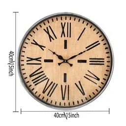 aapno rajasthan Round-Shaped Wooden Wall Clock image 5