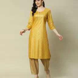 rangriti Women Geometric Print Straight Kurta image 5