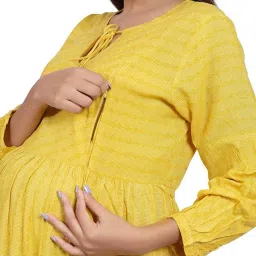 mamma's maternity Striped A-line Dress image 5
