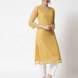 ekasya Embroidered Straight Kurta image 5