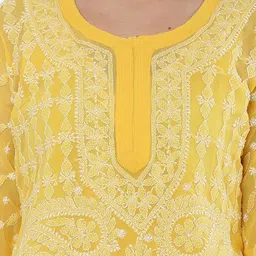 khaka Embroidered Straight Kurta Set image 5