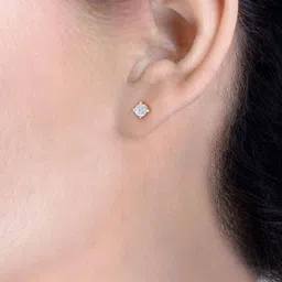 kuberbox Yellow Gold Diamond Solitaire Stud Earrings image 5