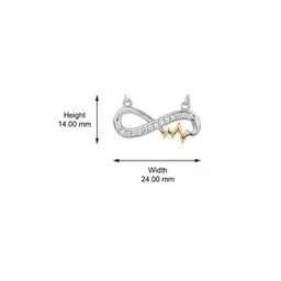 carlton london 925 Sterling Silver Rhodium-Plated Infinity Necklace S538707N image 5