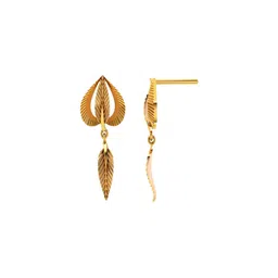 p.c. chandra jewellers Embellished Yellow Gold Drop Earrings image 5