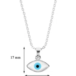 clara 925 Sterling Silver Evil Eye Marquise Pendant with Chain image 5