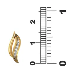 avsar Yellow Gold Diamond Stud Earrings image 5