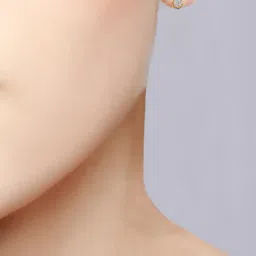 avsar Yellow Gold Stone-Studded Stud Earrings image 5