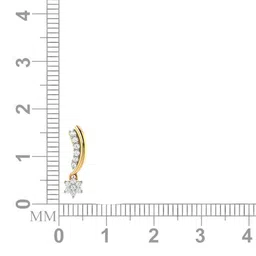 avsar Yellow Gold Zirconia Stud Earrings image 5