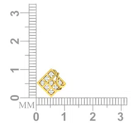 avsar Yellow Gold Stone-Studded Stud Earrings image 5