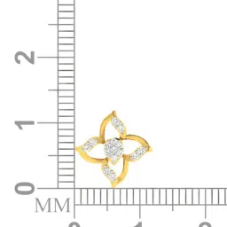 avsar Yellow Gold Stone-Studded Stud Earrings image 5