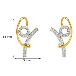 clara Sterling Sliver Gold-Plated Stone-Studded Stud Earrings image 5