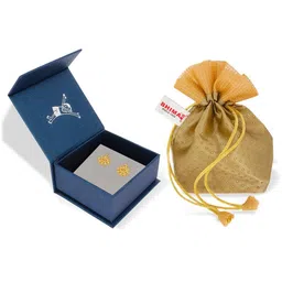 bhima jewels Yellow Gold Floral Stud Earrings image 5