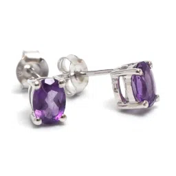 hiflyer jewels Sterling Silver Amethyst Stud Earrings image 5