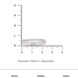ornate jewels Sterling Silver American Diamond Band Ring image 5