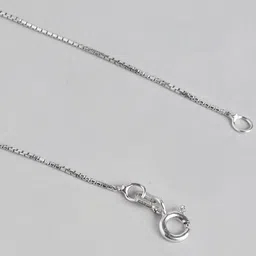 zavya Sterling Silver Stone-Studded Solitaire Pendant Chain image 5