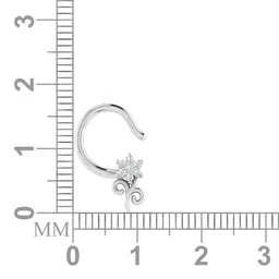 avsar White Gold Nisha Nose Pin image 5