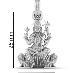 akshat sapphire Sterling Silver Goddess Kamakshi Devi Pendant with Chain image 5