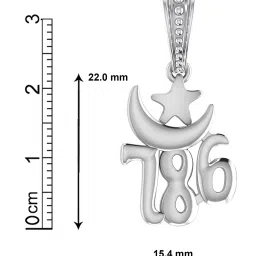 akshat sapphire Sterling Silver 786 Pendant with Chain image 5