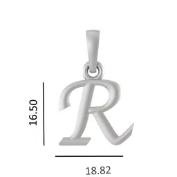 akshat sapphire Sterling Silver Name Alphabet Pendant image 5