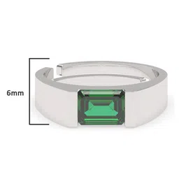 clara Sterling Silver American Diamond-Studded Band Ring image 5