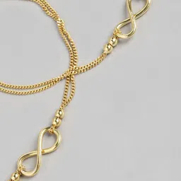 zavya Women Sterling Silver Gold-Plated Infinity Anklets image 5
