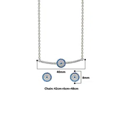 silberry Women Sterling Silver Necklace & Earrings Set image 5