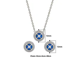 silberry Women Sterling Silver Pendant & Earrings Set image 5