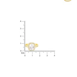 giva Silver Golden Solitaire Radiance Ring image 5