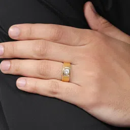 zavya Women Sterling Silver Gold-Plated Couple Rings image 5