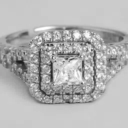 zavya Women Sterling Silver Stone-Studded Ring image 5