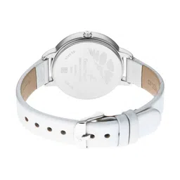 fastrack 6234SL01 Glitch Silver Dial Silver Leather Strap Watch image 5