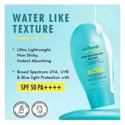 mcaffeine Hydra Dew Ultralight Sun Fluid SPF50 PA++++ UVA/UVB Blue Light Protection image 5