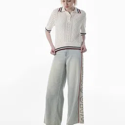 only Women Regular Fit Polo Sweater image 5