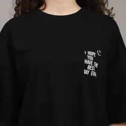 Shein Drop Shoulder Typographic Back Print Oversized Fit Crew Tshirt image 5