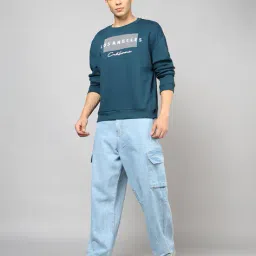 Shein Drop Shoulder Typographic Chest Print Crew Sweatshirt image 5