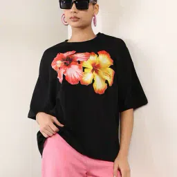Shein Drop Shoulder Graphic Chest Print Oversized Fit Tshirt image 5