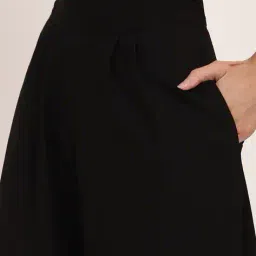 Shein Full length High Rise Pleated Ribbed Loose Fit Pants image 5