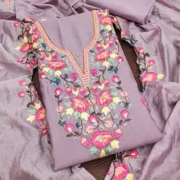 svaraa Women Embroidery Unstitched Dress Material image 5