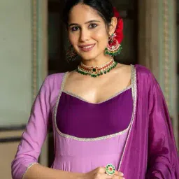 anni designer Women Anarkali Kurta Set image 5