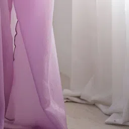 ri-wah Women Design Cutwork Chiffon Traditional Saree image 5