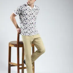 monte carlo  Men Collar Neck Polo Micro Print T-shirt image 5