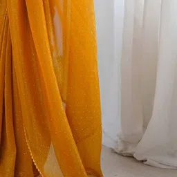 ri-wah Embellished Stone Work Tissue Saree  image 5