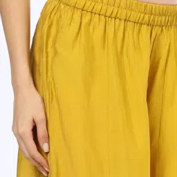 avaasa set Women Leaf Print Angrakha Kurta & Palazzos Set image 5