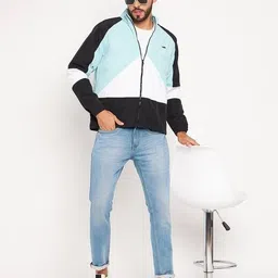 duke Men Colourblock Regular Fit Zip-Front Jacket image 5