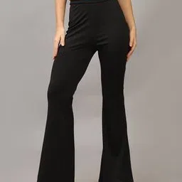 Shein Full Length High Rise Khaki Bootcut Fit Pants-picture-31