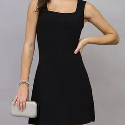 Shein Square Neck Sleeveless Panelled A-Line Mini Dress-picture-53