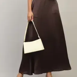 Shein Elegant Semi Elasticated Waist Maxi A-Line Skirt-image-84