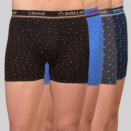 dollar Men Pack of 4 Printed Trunks with Elasticated Waistband image 1