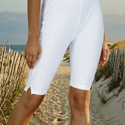 Shein Activewear Knee Length High Rise Shorts with Button Detail-picture-37