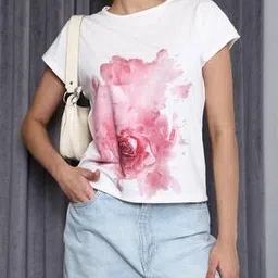 Shein Extended Sleeve Floral Print Oversized Fit Tshirt-picture-24